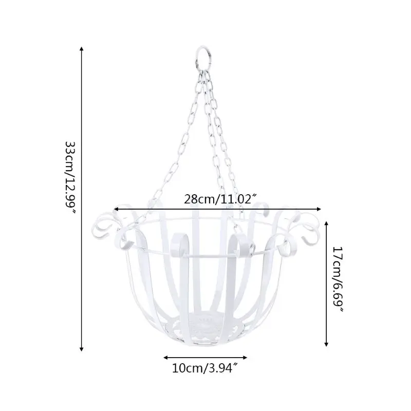 European Style Wall Hanging Flower Pot Support Bracket Hook Iron Hanger Plants Holder Balcony Home Decoration