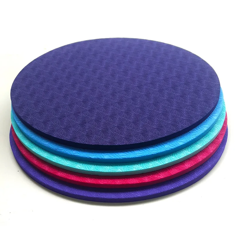 

New 2PCS Set Gym Disc Protective Pad Portable Small Round Knee Pad Yoga Mats Fitness Sprot Pad Plank Cushion Non Slip TPE Mat 25