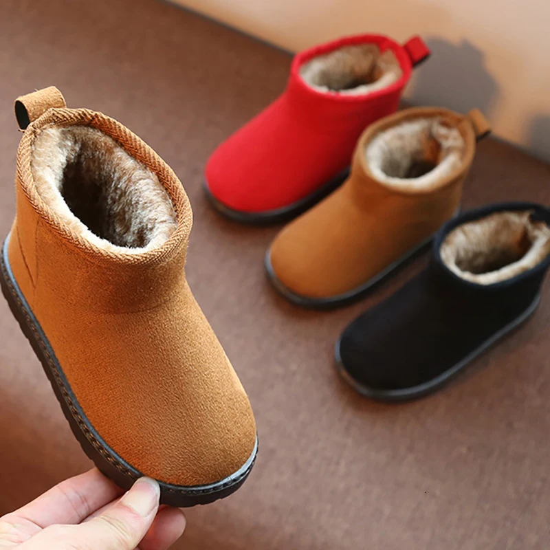 Children's Shoes 2019 Winter New Girls Boots Children Snow Plus Velvet Baby Boys Cotton Warm Kids | Детская одежда и обувь