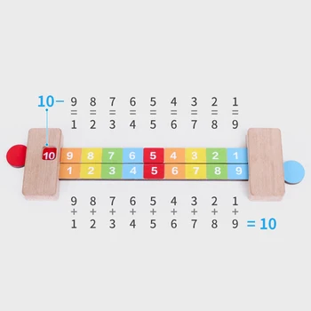 

Wooden Toys Preschool Education 1-10 Addition Ruler Digital Operation Count Calculation Math toy Educational Toy