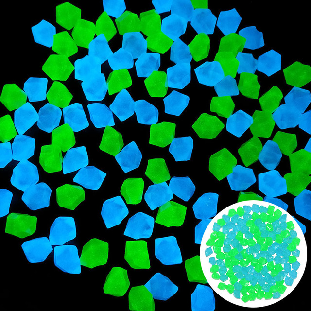 Luminous Stones Garden Pebbles Glow In Dark Rocks Aquarium Fish Tank Garden Path Patio Yard Decoration Glow Stones