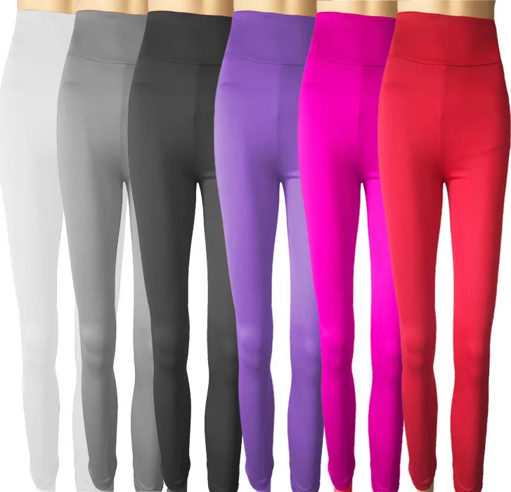 

New Style Europe And America Fashion Elasticity Fog Surface Leggings Fitness Running Yoga Pants Women's Candy-Colored