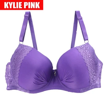 

KYLIE PINK Plus Size Wire Bra For Women Sexy Lace Brassiere Lingerie Adjust Straps Bra Underwear Intimates Breathable Bust Bras
