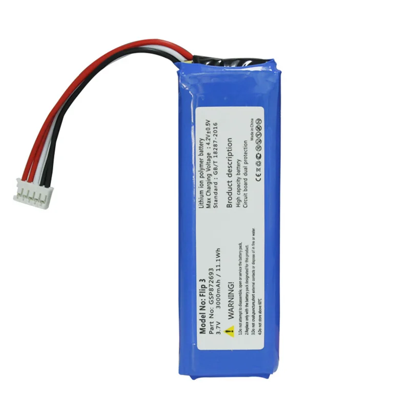 Аккумуляторная батарея GSP872693 01 для JBL Speaker Charge 4 Flip4 Flip Special Edition 3 7 в 3000