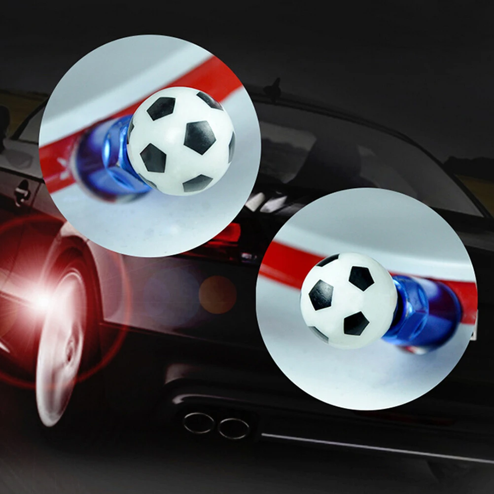4pcs/Park Universal Football Design Car Truck Motorcycle Wheel Tire Valve Caps Dust Dustproof cap