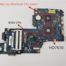 C850 rPGA988B с бесплатным процессором для ноутбука TOSHIBA Satellite материнская плата L850 C850 H000052620 HM70(SLJNV) только для процессора pentium