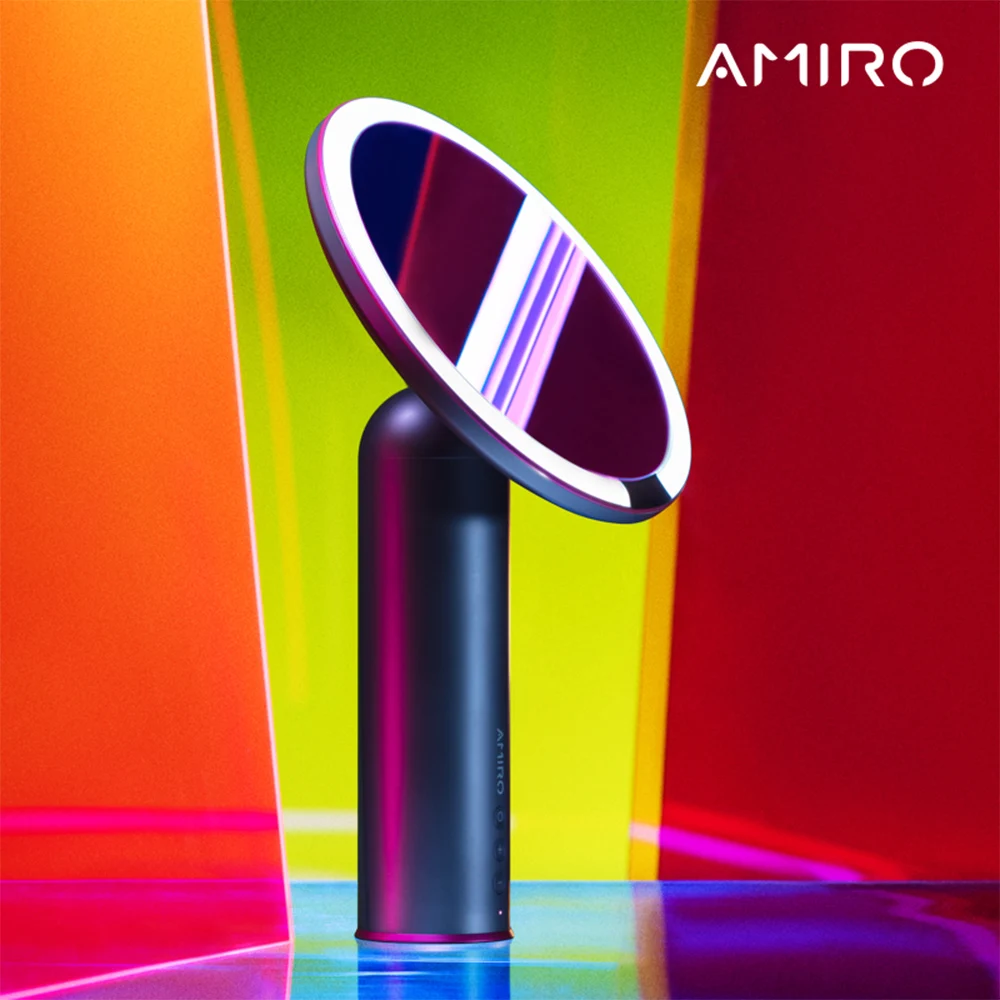 AMIRO 8 дюймов Смарт светодиодный зеркало для макияжа с датчиком движения Регулируемая яркость столешница туалетный столик HD 2 режима дневного света зеркала