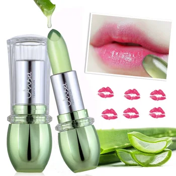 

Hot 6 Colors Hot Natural Aloe Vera Lipstick Long Lasting Temperature Change Color Red Lip Balm Transparent Magic Jelly Lip Gloss