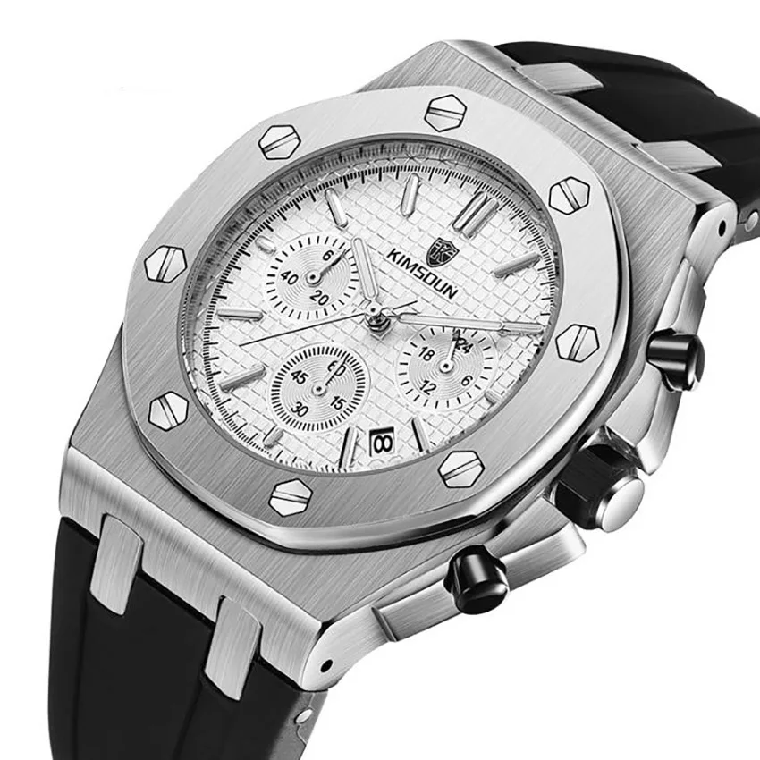 

Luxury Men's Watch Three Eye Multifunction Chronograph Waterproof Calendar Quartz Wrist watch Chronograph Relogio Masculino Gift