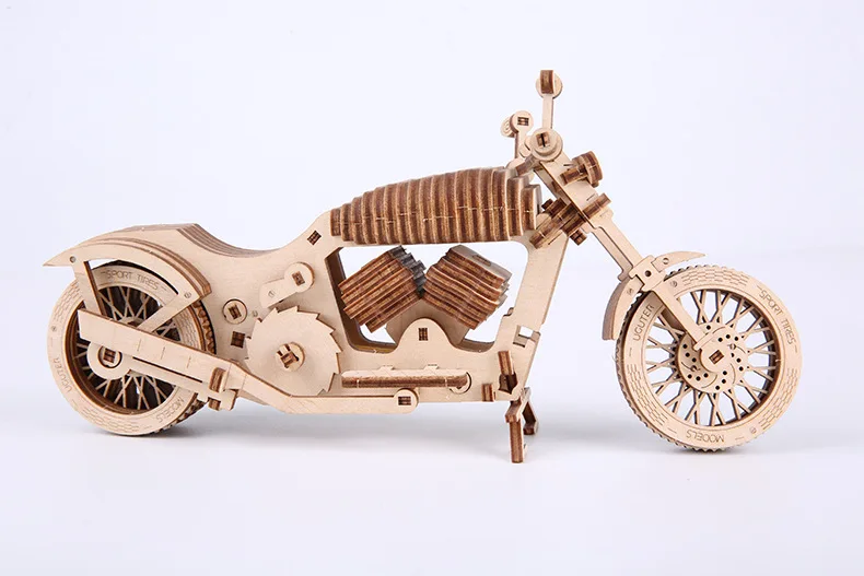 Домашний декор Статуэтка DIY Деревянные наборы миниатюрный мотоцикл винтажная модель украшения аксессуары для детей подарок