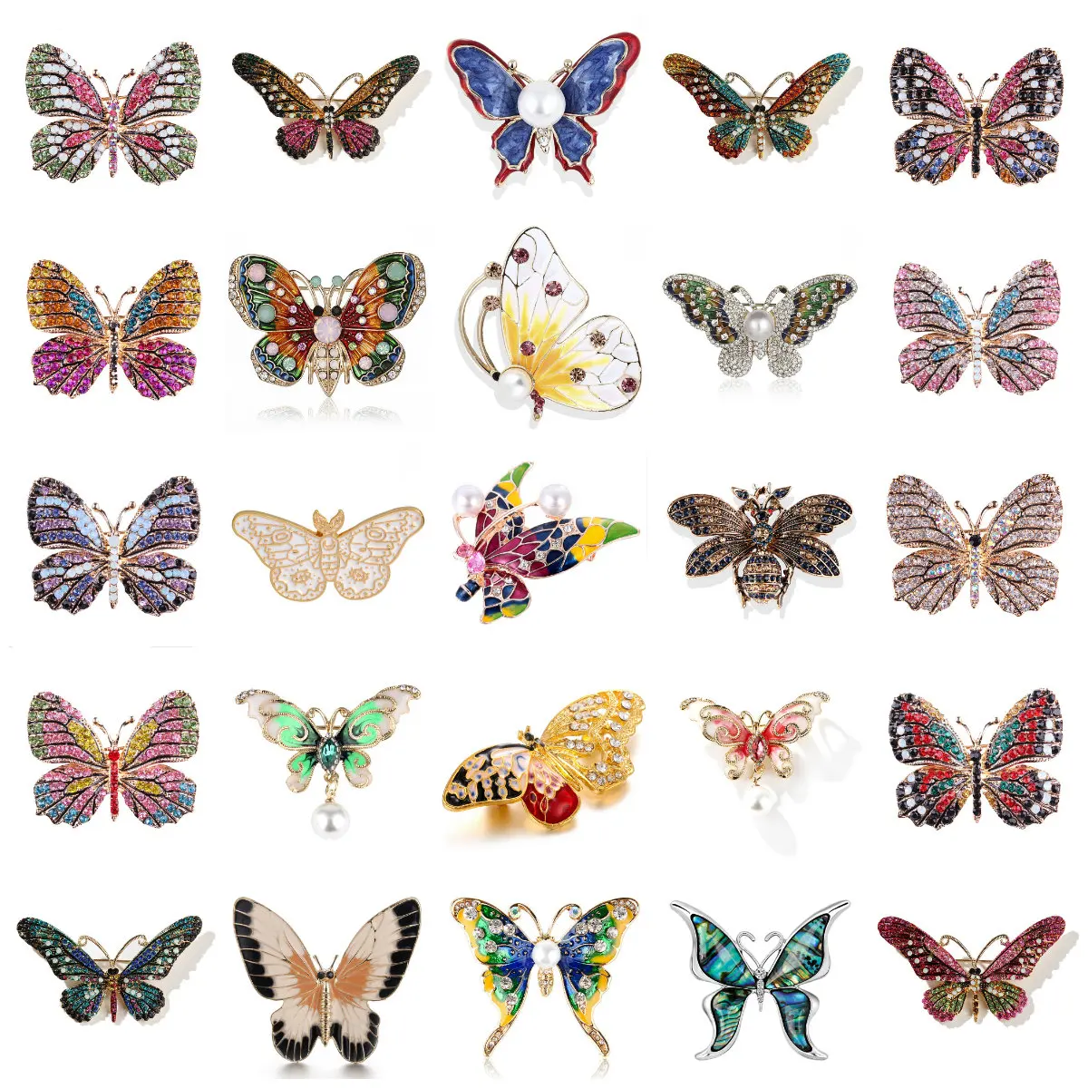 Crystal Butterfly Brooch Pins For Women Butterfly Brooches Jewelry Fashion Wedding Party Best Jewelry Gift