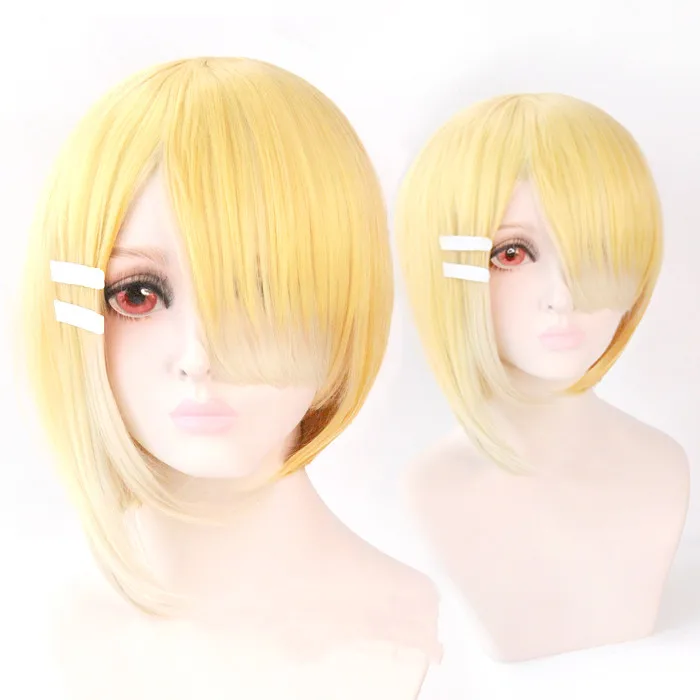 Anime Maou Sama Retry Aku Cosplay Wig Short Gradient Heat Resistant Synthetic Hair + Free Cap |
