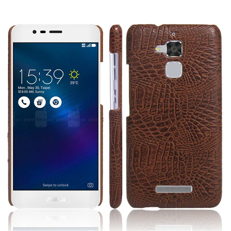 Brown Для Asus Zenfone 3 Max ZC520TL чехол 5,2 PU кожаный жесткий чехол для телефона Asus ZC520TL X008D ZC ZC520 520 520TL TL чехол - Цвет: Brown