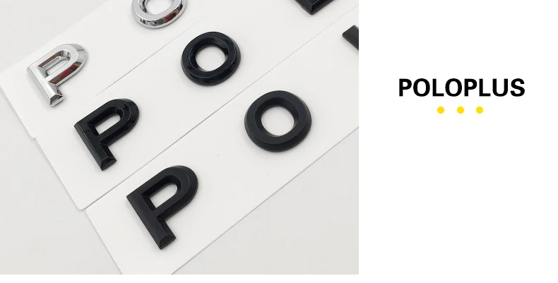 3D шрифт буквы эмблема для POLO POLOPLUS NEWPOLO автомобильный Стайлинг переоборудование Средний багажник логотип значок наклейка хром матовый глянцевый черный