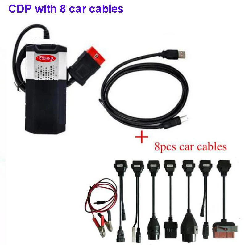 VD TCS CDP Pro plus для delphis VD ds150e cdp автомобилей грузовиков obd2 диагностические инструменты vdijk autocoms pro с полным набором 8 автомобильных кабелей - Цвет: usb cable