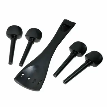 Accessori per violoncello 4/4 Peg + Cordiera Intarsio in legno di ebano Occhio di Parigi