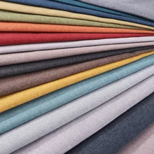 Linen Sofa Fabric Textile Material Solid Sabric for Furniture DIY Sewing Plain Upholstery Cloth