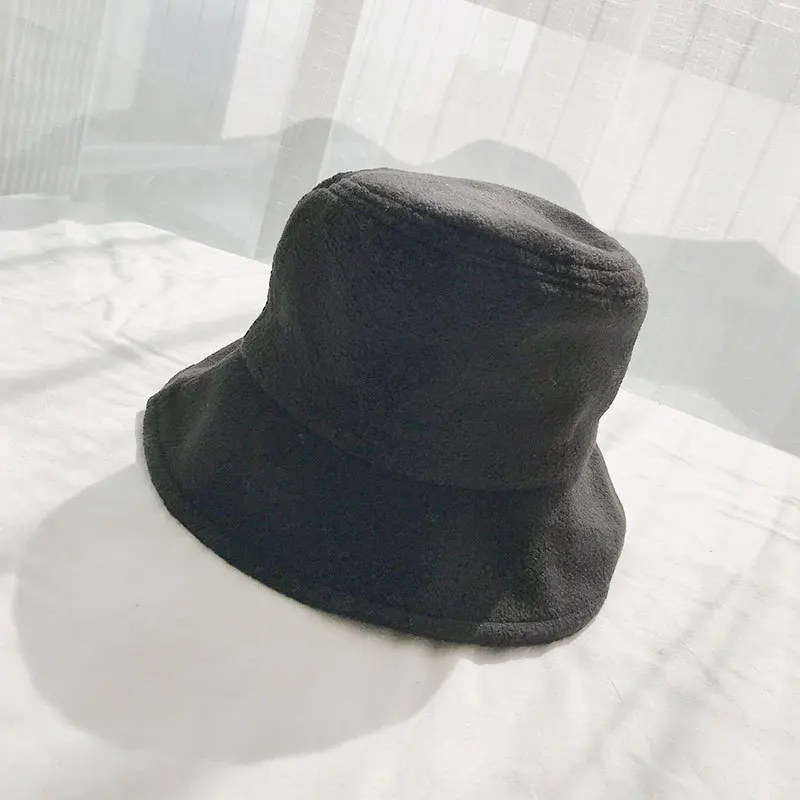 Шерстяная Панама, женские и мужские винтажные однотонные женские шапки, зимние шерстяные шапки в рыбацком стиле, мужские хип-хоп кепки, повседневные мужские модные шапки на плоской подошве - Цвет: black