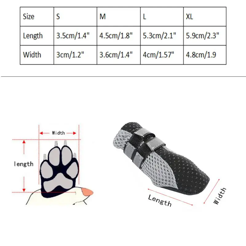 4pcs/set Pet Dog Boots Summer Dogs Autumn small Shoes Resistant Large Dog Waterproof Super For Labrador Shoes Hiking Shoes