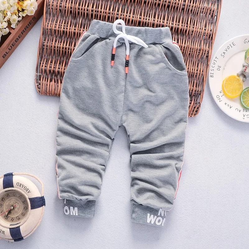 CHILDREN'S Pants New Style Spring And Autumn BOY'S Solid Color Fashion Pants Korean-style Pure Cotton