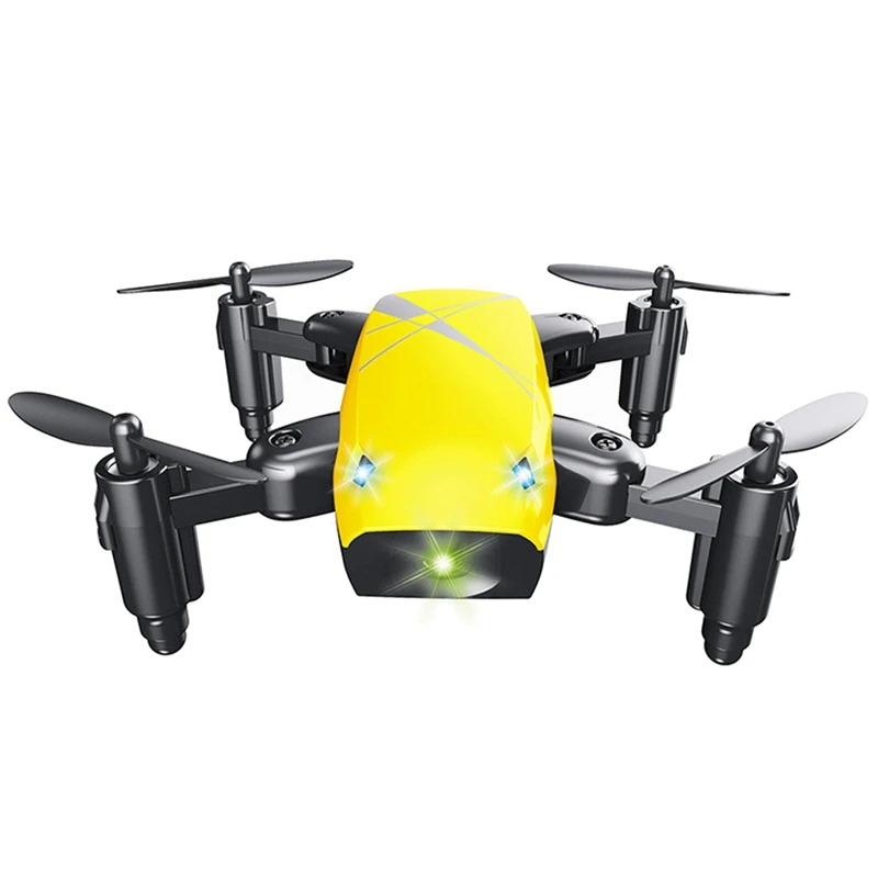 Yellow S9 складной мини-самолета воздушная дистанционного Управление самолета высокой и небольших воздушных судов Портативный Карманный вертолет - Цвет: Yellow