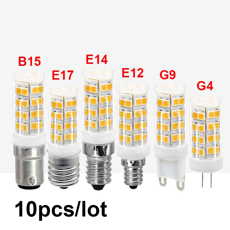 

LED Corn Bulb G4 G9 E12 E14 E17 B15 110V 220V 5W 7W Lamp warm cold white light SMD2835 home decor bulb