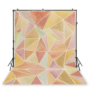 

HUAYI colorful triangle pattern background oil painting backdrop photography studio photo background XT-6943