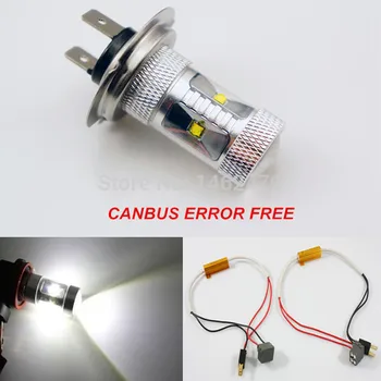 

Pair Error Free Canbus High Power Xenon White H7 XBD Chips LED Kit For BMW E46 3 High Beam Daytime Running Lights