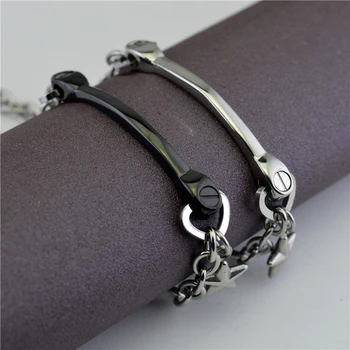 

Fashion Thin Barbell Chain Bracelets For Women Pulseras Mujer Boho Jewelry Wholesale Stainless Steel Wristband Christmas Gifts