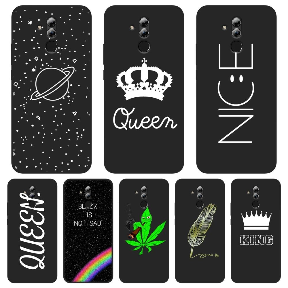 Soft Phone Case Silicone For Huawei Mate 7 8 9 10 20 Lite Black Star Queen Soccer Back Cover Pro | Мобильные телефоны и