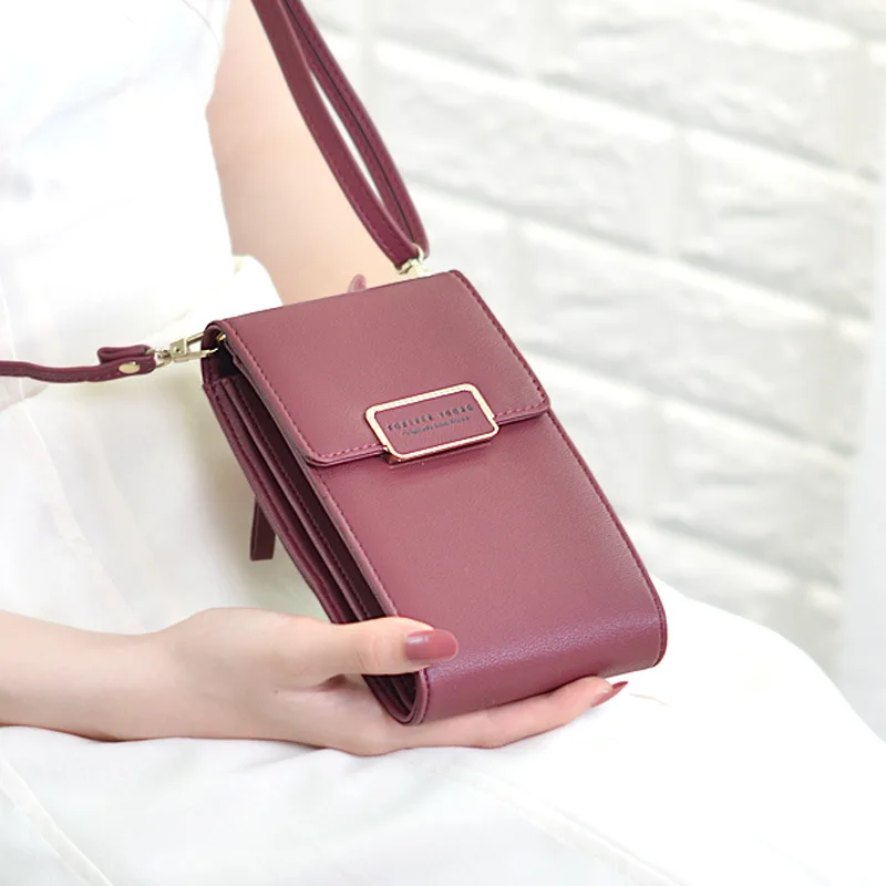 

Brand Mini Crossbody Shoulder Bag Women High Quality Cell Phone Pocket Ladies Purse Clutch Fashion Leather Hasp Handbags Female