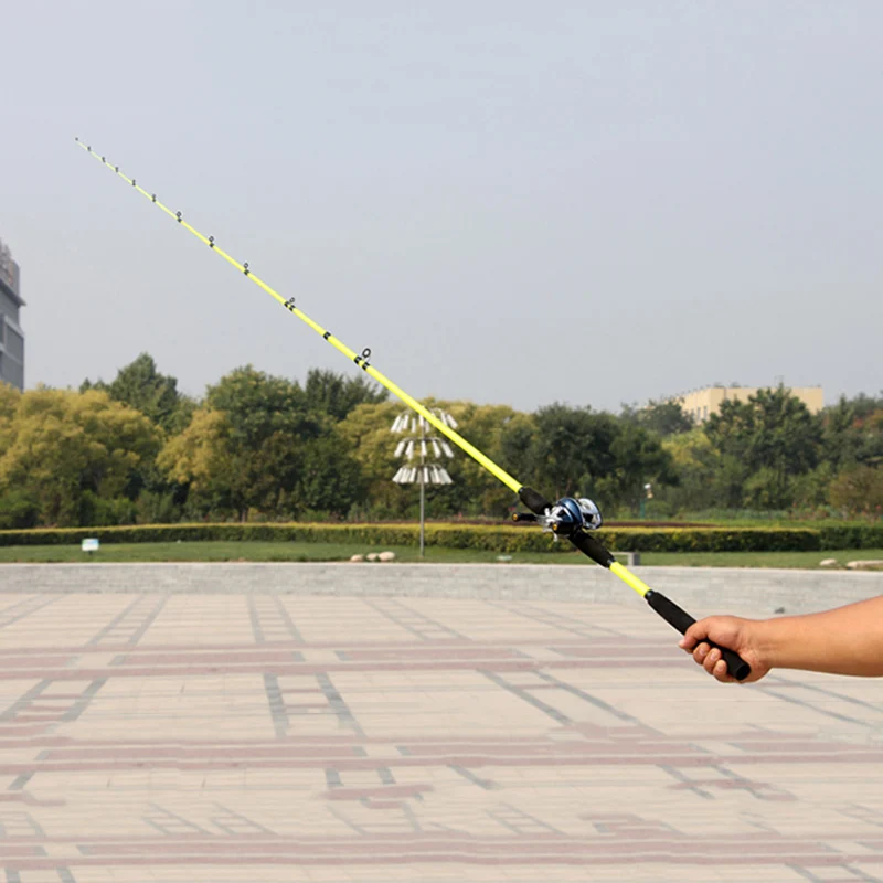 

Baitcasting Fishing Convenient Spinning Fishing Rod1.6m-2.4m Bait Lure Casting Tackle Fiberglass Hard Sea Fishing Pole