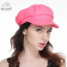 WELROG Твердые флуоресцентные шляпы Newsboy новые осенние солнечные тени военные кепки для мужчин и женщин на открытом воздухе козырек утка язык кепки с плоским козырьком