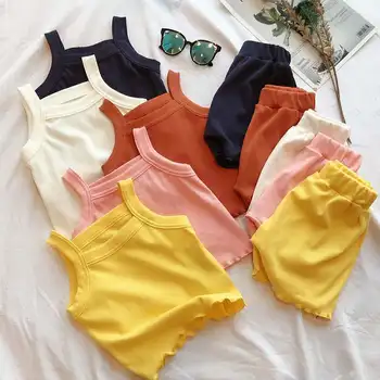 

Girls set vest and shorts summer new children's clothing korean clothes toddler boys clothing set