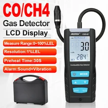 MESTEK analyseur de gaz détecteur de gaz Combustible compteur de monoxyde de carbone Portable CO détecteur de fuite de gaz testeur de moniteur de gaz