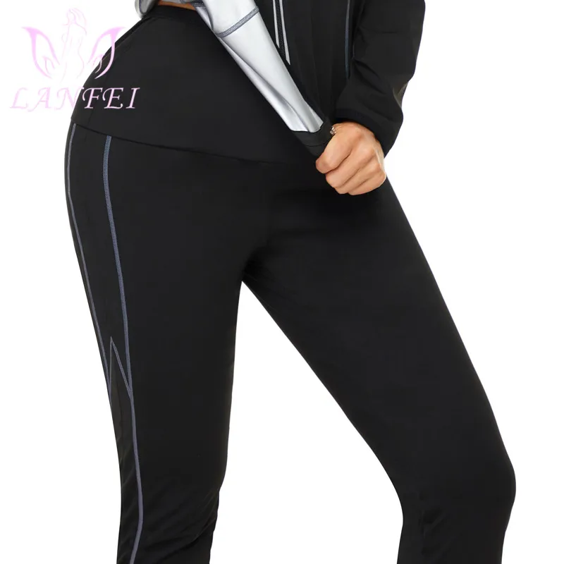 best body shaper LANFEI Sweat Sauna Pants Fitness Workout for Womens Gym Leggings Hot Thermo Sweat Weight Loss Lady Body Shaper Slimming Trouser shapewear bodysuit