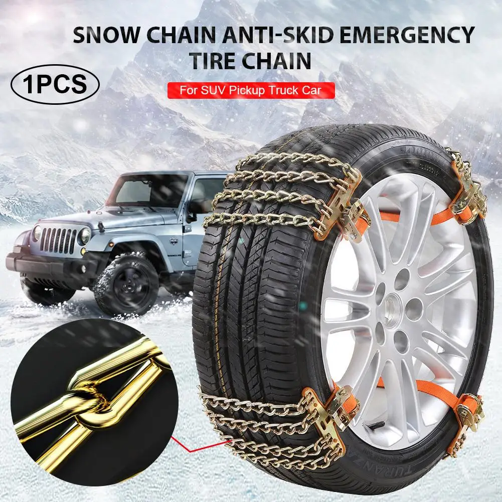 

4 Chains Balance Design Anti-skid Chain Car Snow Chain Anti-skid Emergency Tire Chain For Ice/Snow/Mud Road Safe For Driving