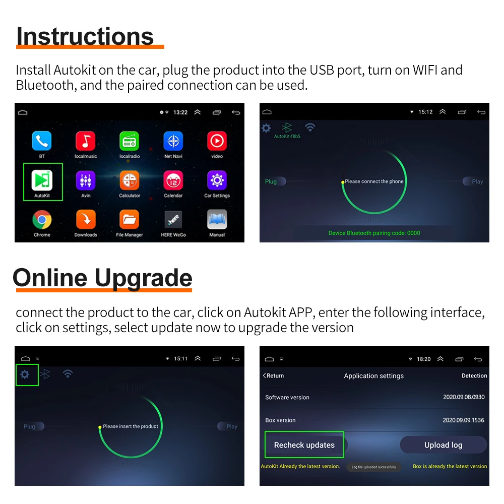Carlinkit ī÷ USB Ʈ ũ,  ī÷ , ̴ USB, ȵ̵ , ȵ̵ ̼ ÷̾, AriPlay  