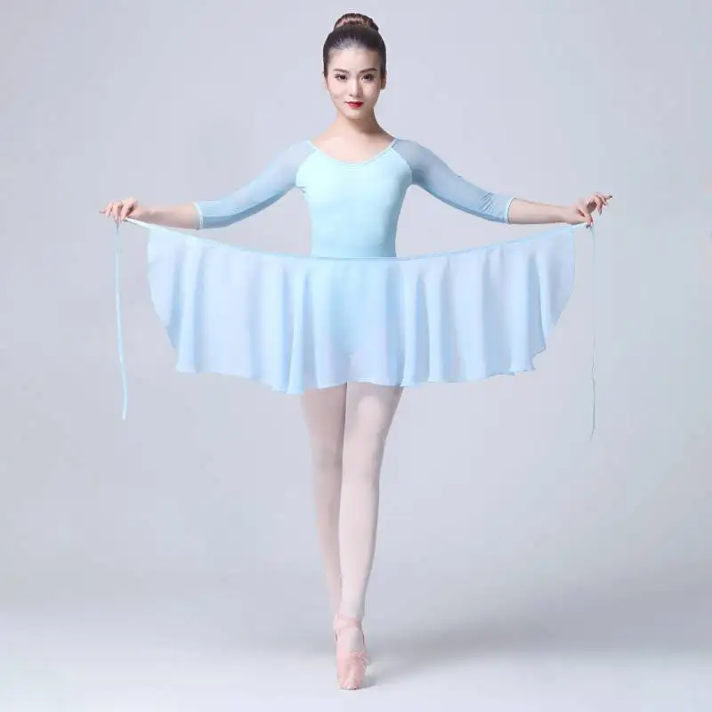 Ballet Dance Skirt Adult Children Chiffon Pure Color Floral Print Practice Leotard Dance Dress Women Ballet Dancing Dress ballet leotard dance leotard ballet dress ballet skirts girls dance costumes