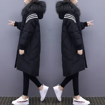 

4XL Plus size Winter Coat Female 2019 Winter jacket women Hooded padded Cotton Parka Long High Quality Warm Down Jackets 1016