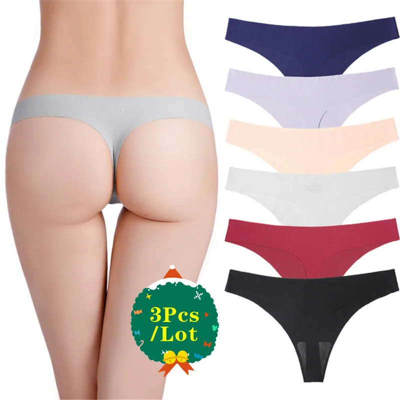 Комплект из 3 предметов хлопковая Женская Стринги Femme стринги с низкой посадкой