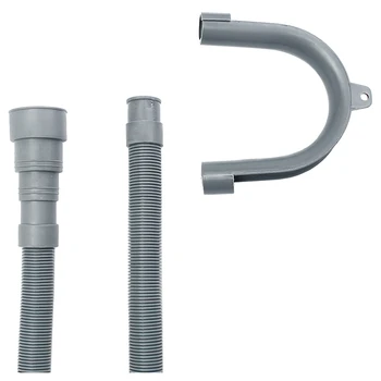 

2.5M Machine Dishwasher Drain Hose Extension Washing Pipe with Bracket Set