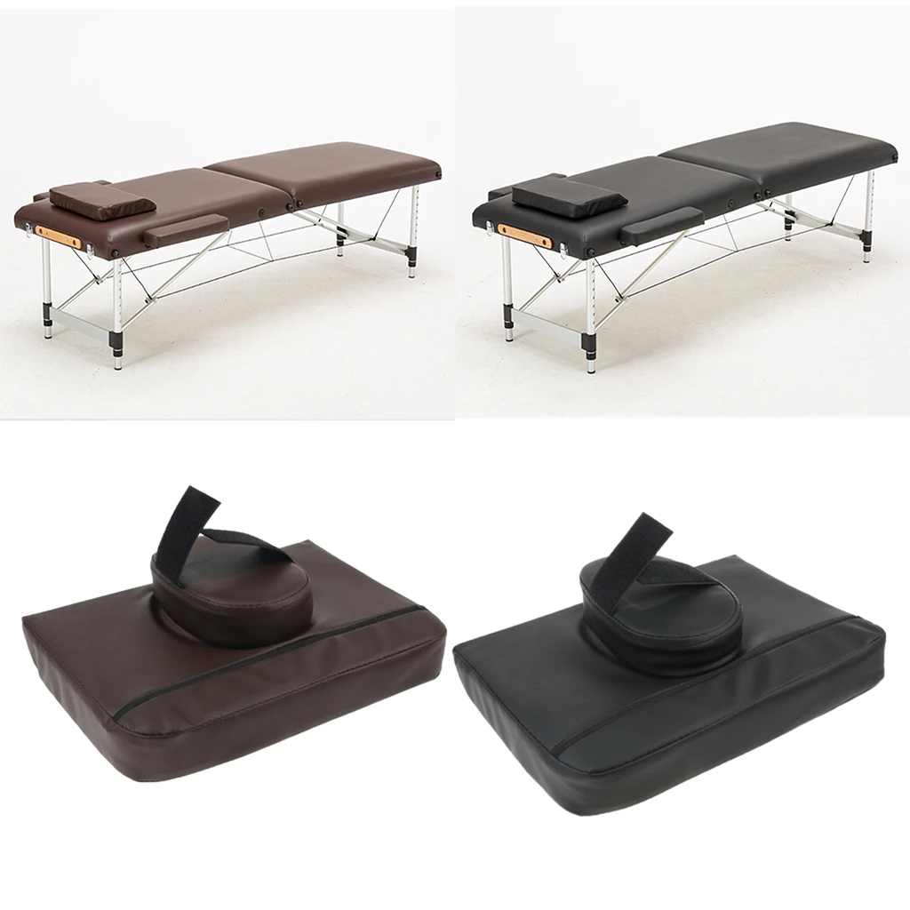 2Pcs PU Massage Table Face Cradle Pillow Cushion SPA Salon Headrest Pad Face Cushion for Massage Table Beauty Salon