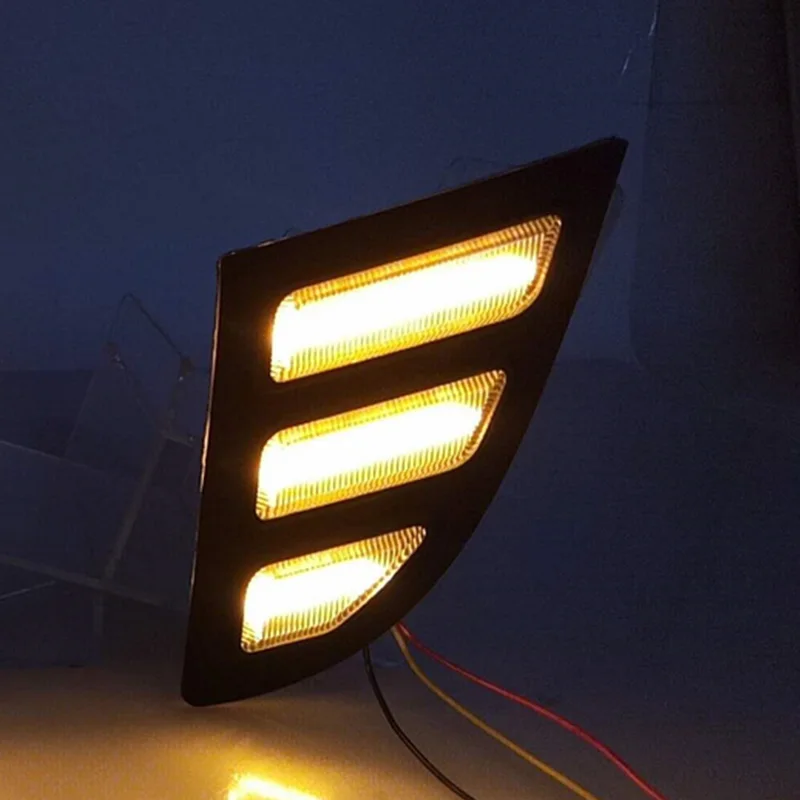 Автомобильный мигающий 2 шт. светодиодный DRL Дневной ходовой светильник с поворотником для Buick Regal GS Opel Insignia 2010