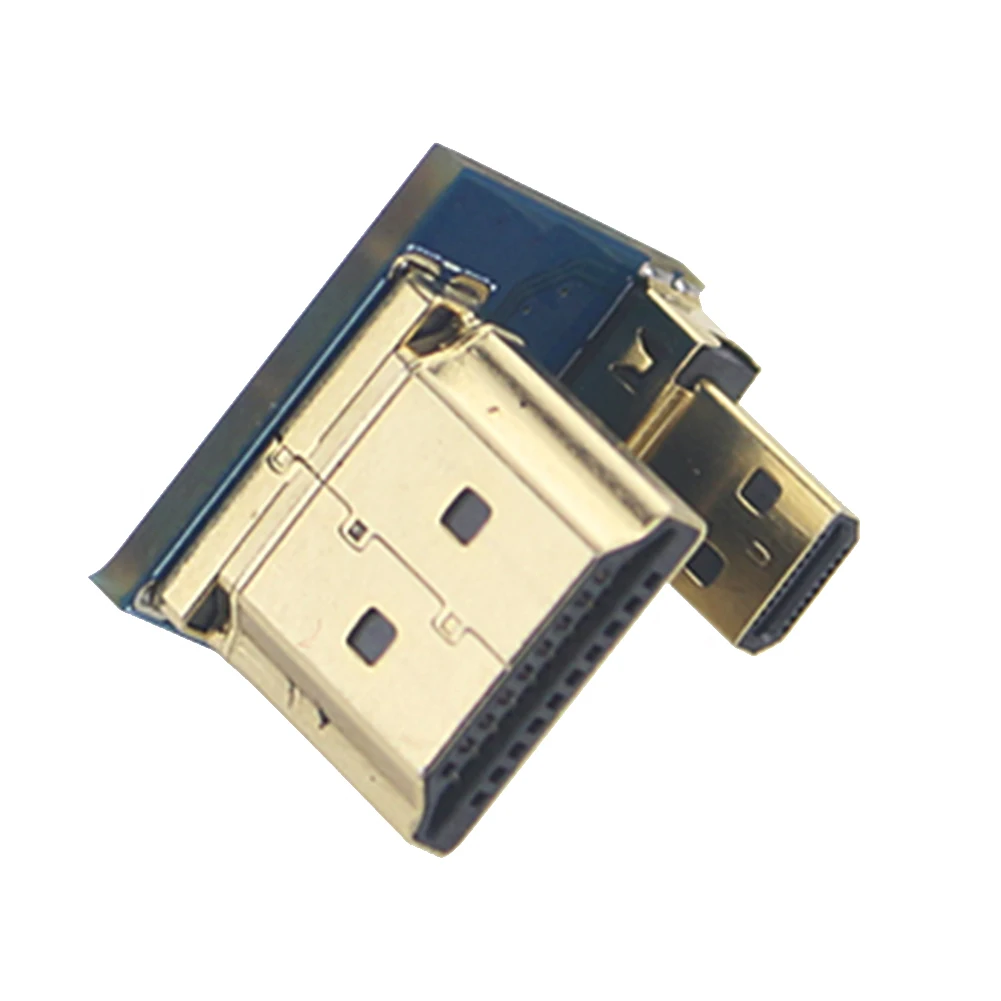 2 шт. аксессуары практичные связывающие детали HDMI к HDMI портативный адаптер конвертер маленький прочный металл для Raspberry Pi 4B Micro