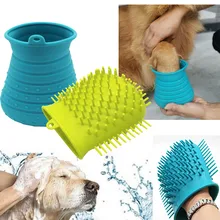 Dog Paw Cleaner Cup Soft Silicone Combs Portable Pet Foot Washer Cup Paw Clean Brush Dirty Paw Cleaning Cups Foot Wash Tool