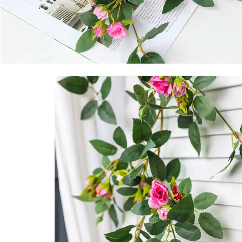 Xuanxiaotong, 170 см, шелк, искусственная Роза, лоза, висячий цветок, гирлянда для свадьбы, вечеринки, украшения дома, сада, розы, цветок из ротанга