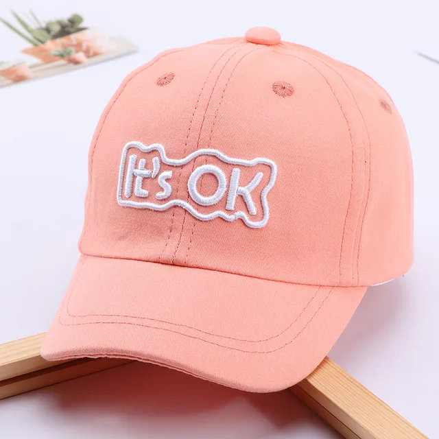 The New 2021 Summer Children Baseball Hat Fashion Its Ok Letter English Word Child Topi Men S And Women S Personality Men S Baseball Caps Aliexpress