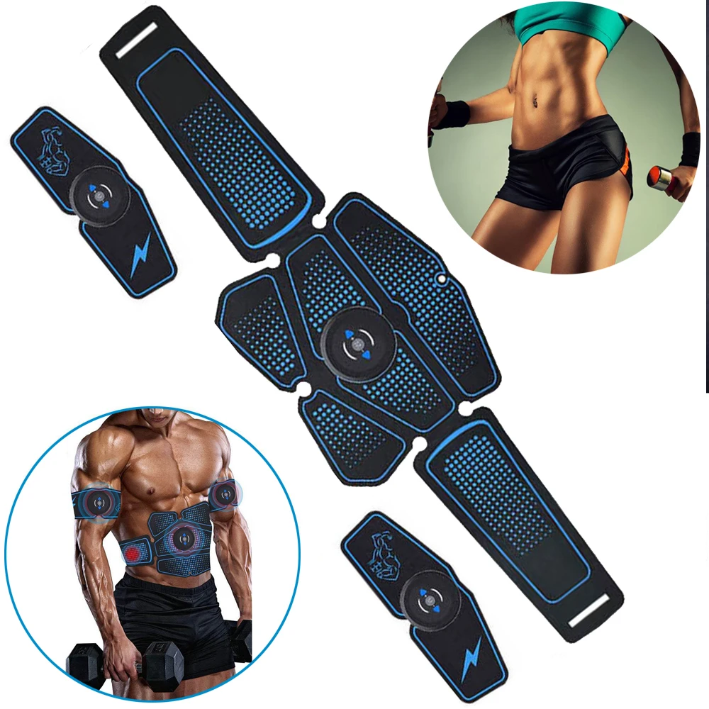 ABS Trainer Wireless Abdominal Muscle Stimulator EMS Smart Fitness Training Electric Massager Body Slimming Belt Gym Tools