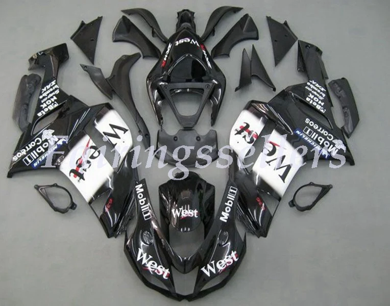 

High Quality New ABS Motorcycle Fairings kit Fit For kawasaki Ninja ZX-6R ZX6R 636 2007 2008 07 08 Custom Free Black White West